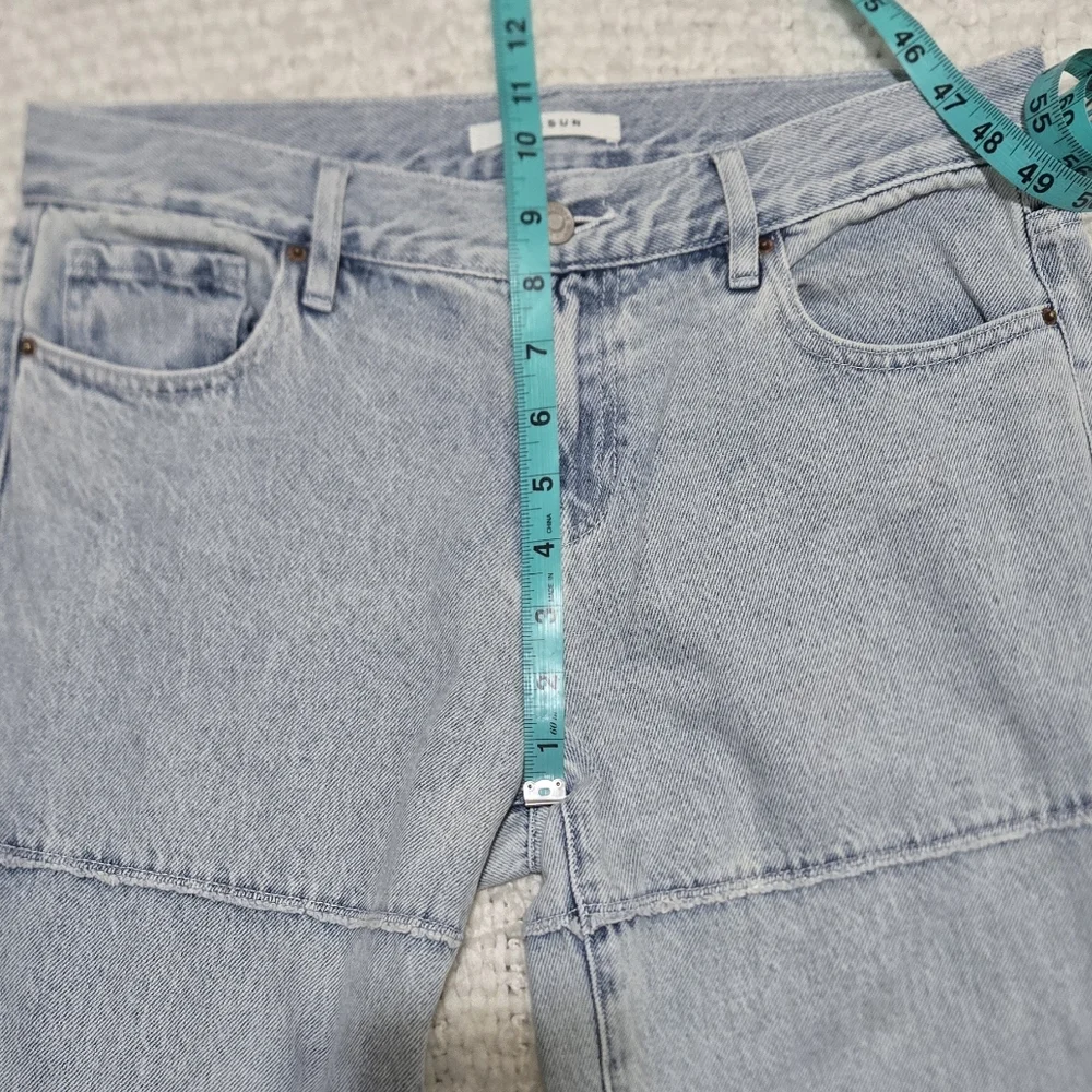 PacSun Seamed Low Rise Straight Leg Jeans Light Wash Blue Denim Size 27